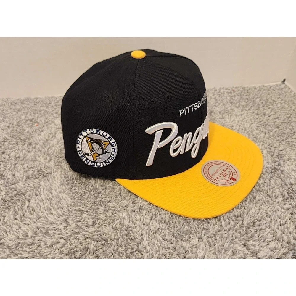 Mitchell & Ness Pittsburgh Penguins Hockey NHL Adjustable Snapback Hat Cap NEW